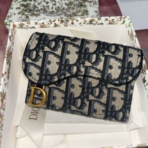 Dior Saddle Bloom Card Holder